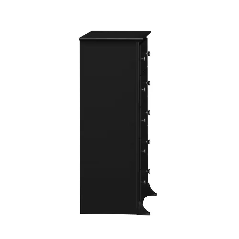 Sonoma 5-Drawer Black Chest of Drawers