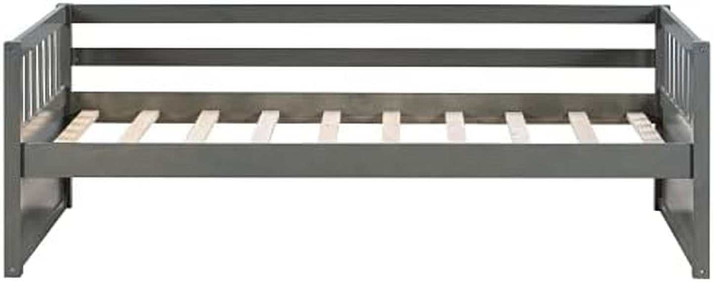 Twin Size Daybed with Inseparable 2 Drawers for Bedroom Wooden Daybed Frame with Storage Drawers Bedroom Furniture Gray 76"X 58.6"X 26.9"(Lxwxh)