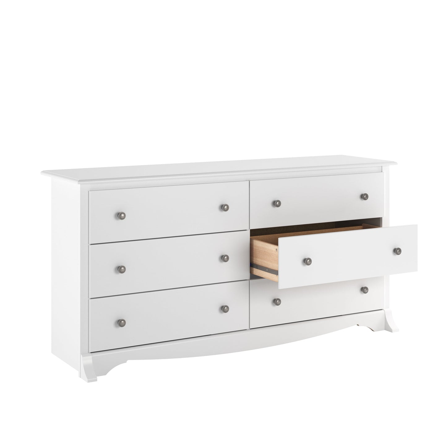 Monterey 6 Drawer Dresser, White