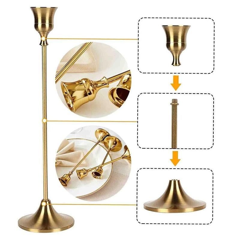 Candle Holder Set, 6 Counts/Set Modern Simple Candle Stand, Desktop Decoration for Home Decor Living Room Bedroom Dining Room Wedding Party, Room Decor