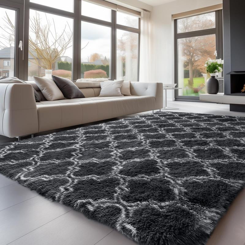 FAMVAL Large Size Plush Rugs Big Fluffy Area Rug Non-Slip Soft Shaggy Carpet Mats for Living Room Bedroom Nursery Home Decor
