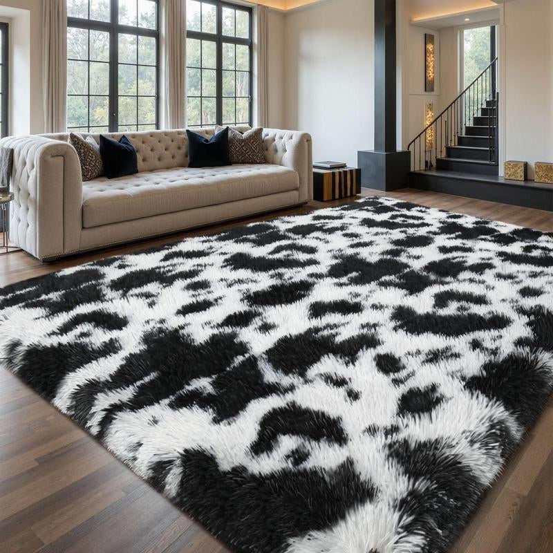 FAMVAL Large Size Plush Rugs Big Fluffy Area Rug Non-Slip Soft Shaggy Carpet Mats for Living Room Bedroom Nursery Home Decor