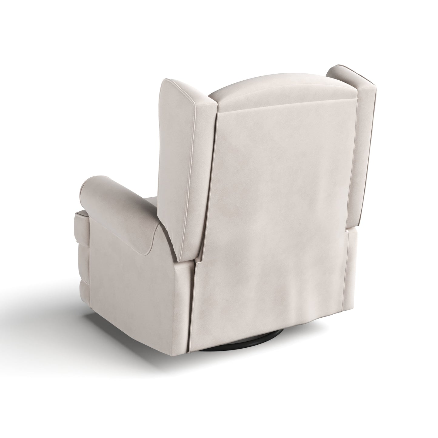 Serenity Wingback Infant Upholstered Recline Glider with USB, Ivory