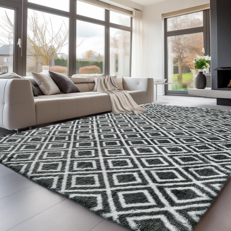 FAMVAL Large Size Plush Rugs Big Fluffy Area Rug Non-Slip Soft Shaggy Carpet Mats for Living Room Bedroom Nursery Home Decor