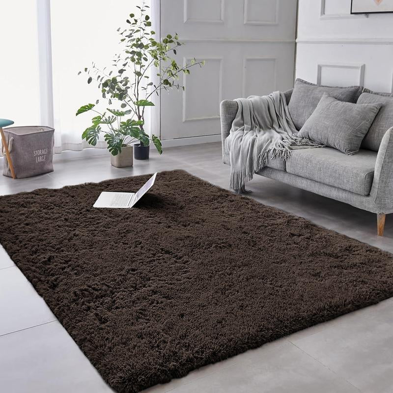 Imperial Homeware Modern Shaggy Rug for Living Room - Soft Fluffy Bedside Rug Floor Carpet Soft Aesthetic Nursery Home Decor Bedroom Rug