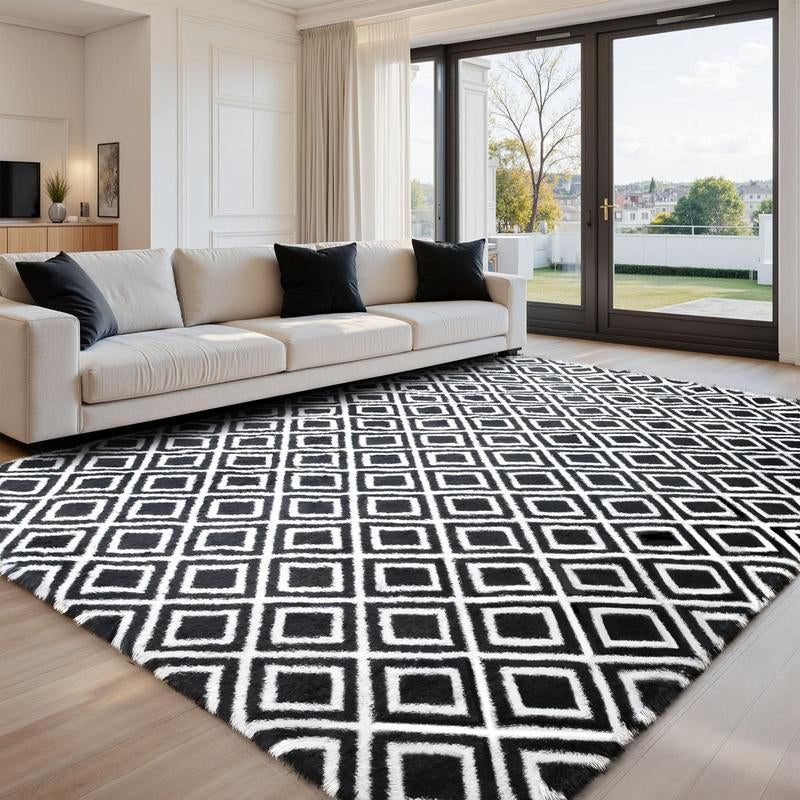 FAMVAL Large Size Plush Rugs Big Fluffy Area Rug Non-Slip Soft Shaggy Carpet Mats for Living Room Bedroom Nursery Home Decor