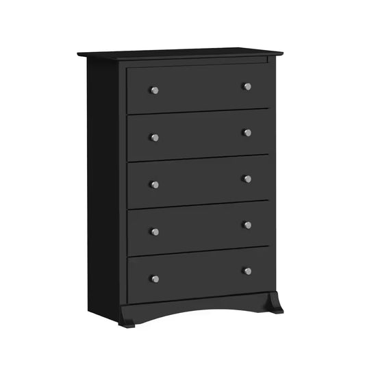 Sonoma 5-Drawer Black Chest of Drawers