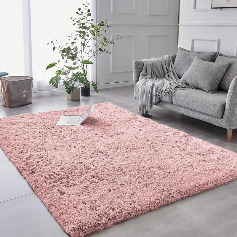Imperial Homeware Modern Shaggy Rug for Living Room - Soft Fluffy Bedside Rug Floor Carpet Soft Aesthetic Nursery Home Decor Bedroom Rug