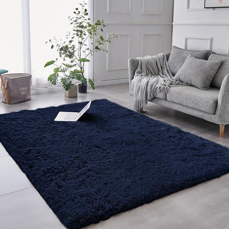 Imperial Homeware Modern Shaggy Rug for Living Room - Soft Fluffy Bedside Rug Floor Carpet Soft Aesthetic Nursery Home Decor Bedroom Rug