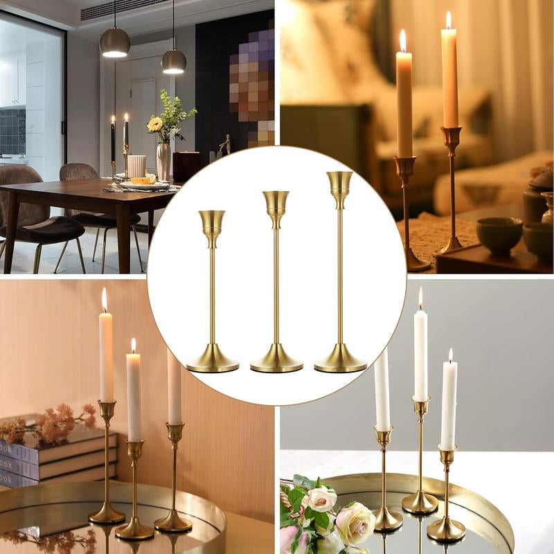 Candle Holder Set, 6 Counts/Set Modern Simple Candle Stand, Desktop Decoration for Home Decor Living Room Bedroom Dining Room Wedding Party, Room Decor
