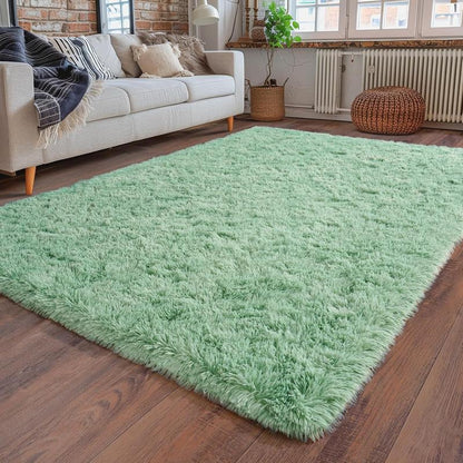 【Elevate Your Home】Area Rugs for Livingroom Bedroom, Machine Washable Rugs Fluffy Shaggy Bedside Rug, Non Slip Indoor Carpet for Nursery Kids Room Home Decor Aesthetic