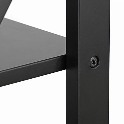 End Table Sofa Side Storage Shelf Living Room Bedroom Furniture 3 Tier Saving Space X-Design Black (2 Pieces)