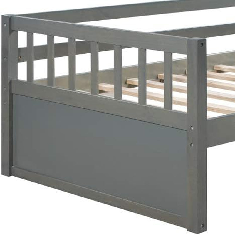 Twin Size Daybed with Inseparable 2 Drawers for Bedroom Wooden Daybed Frame with Storage Drawers Bedroom Furniture Gray 76"X 58.6"X 26.9"(Lxwxh)