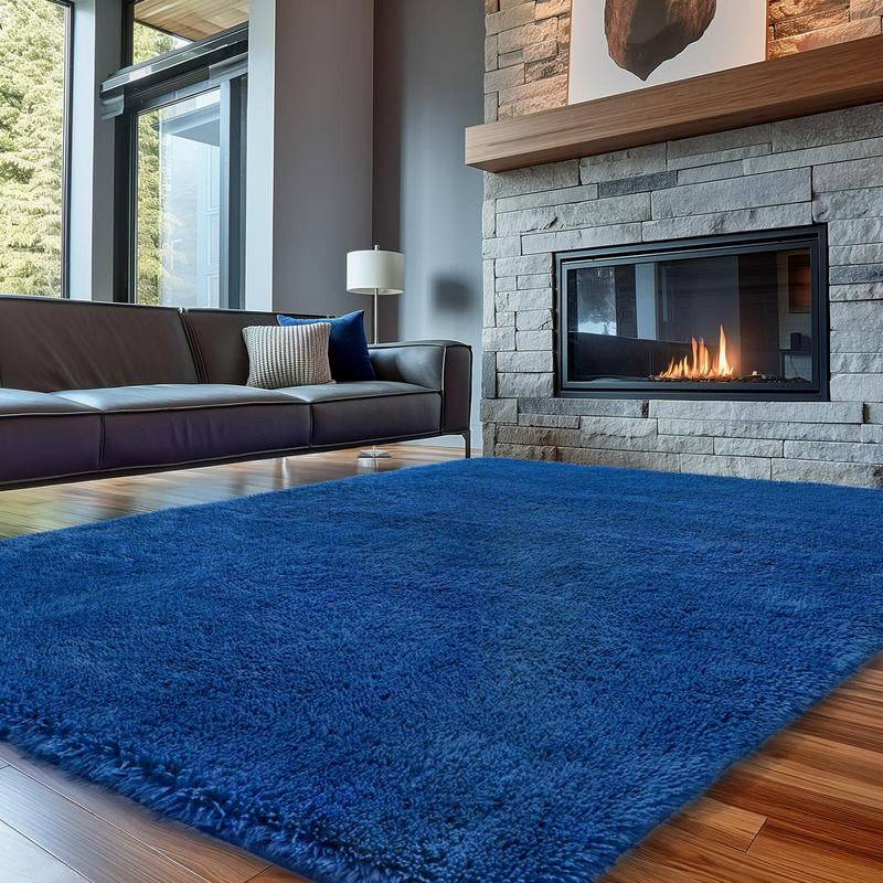 FAMVAL Large Size Plush Rugs Big Fluffy Area Rug Non-Slip Soft Shaggy Carpet Mats for Living Room Bedroom Nursery Home Decor