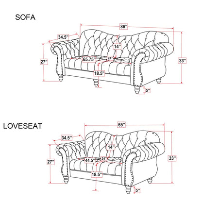 Yalfurnishings Iresha 2 - Piece Living Room Set