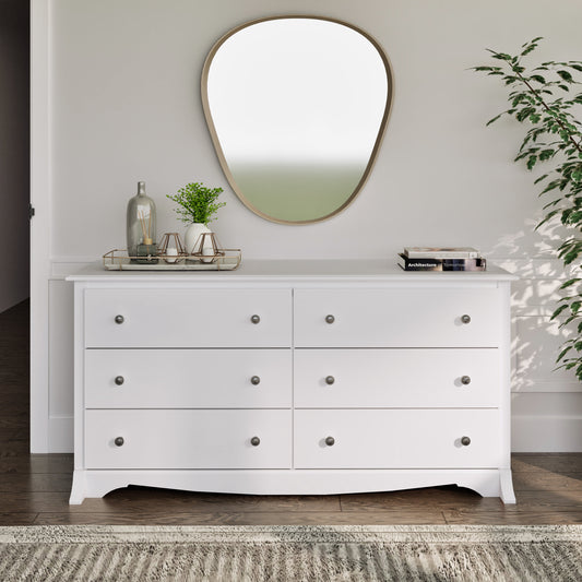 Monterey 6 Drawer Dresser, White