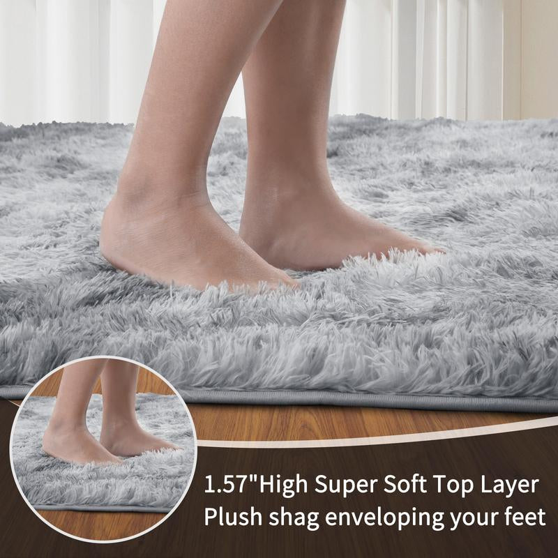 FAMVAL Large Size Plush Rugs Big Fluffy Area Rug Non-Slip Soft Shaggy Carpet Mats for Living Room Bedroom Nursery Home Decor