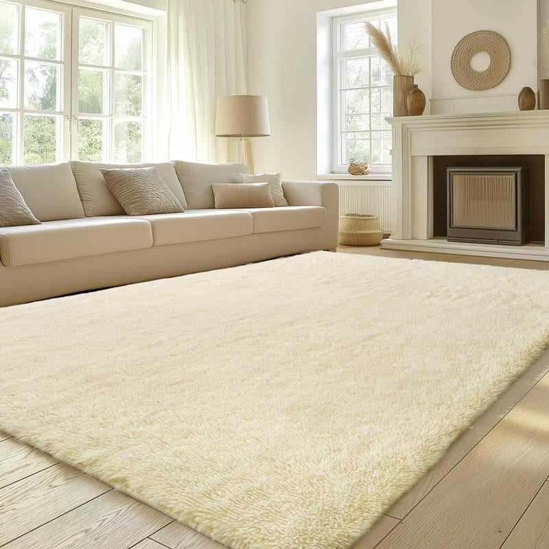 FAMVAL Large Size Plush Rugs Big Fluffy Area Rug Non-Slip Soft Shaggy Carpet Mats for Living Room Bedroom Nursery Home Decor