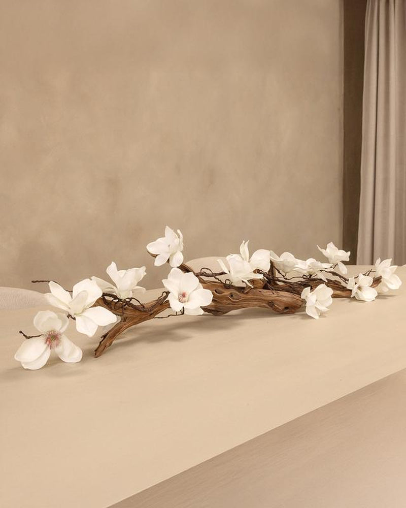 Driftwood Centerpiece with Candle Holders and Taper Candles - Elegant Floral Design for Home Decor - Housewarming Gift - Gift for Her