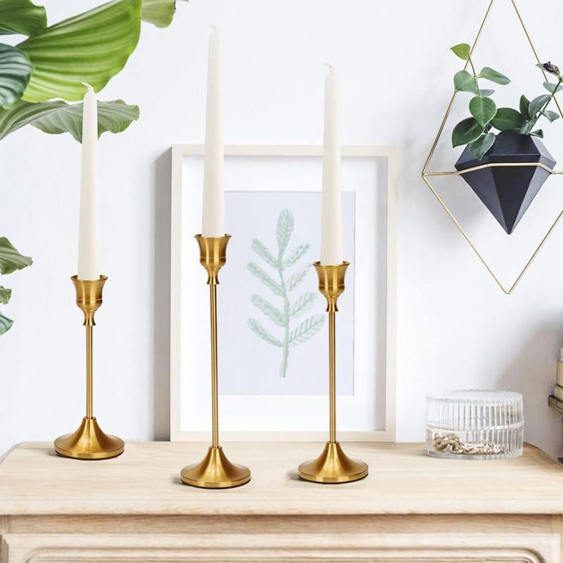 Candle Holder Set, 6 Counts/Set Modern Simple Candle Stand, Desktop Decoration for Home Decor Living Room Bedroom Dining Room Wedding Party, Room Decor