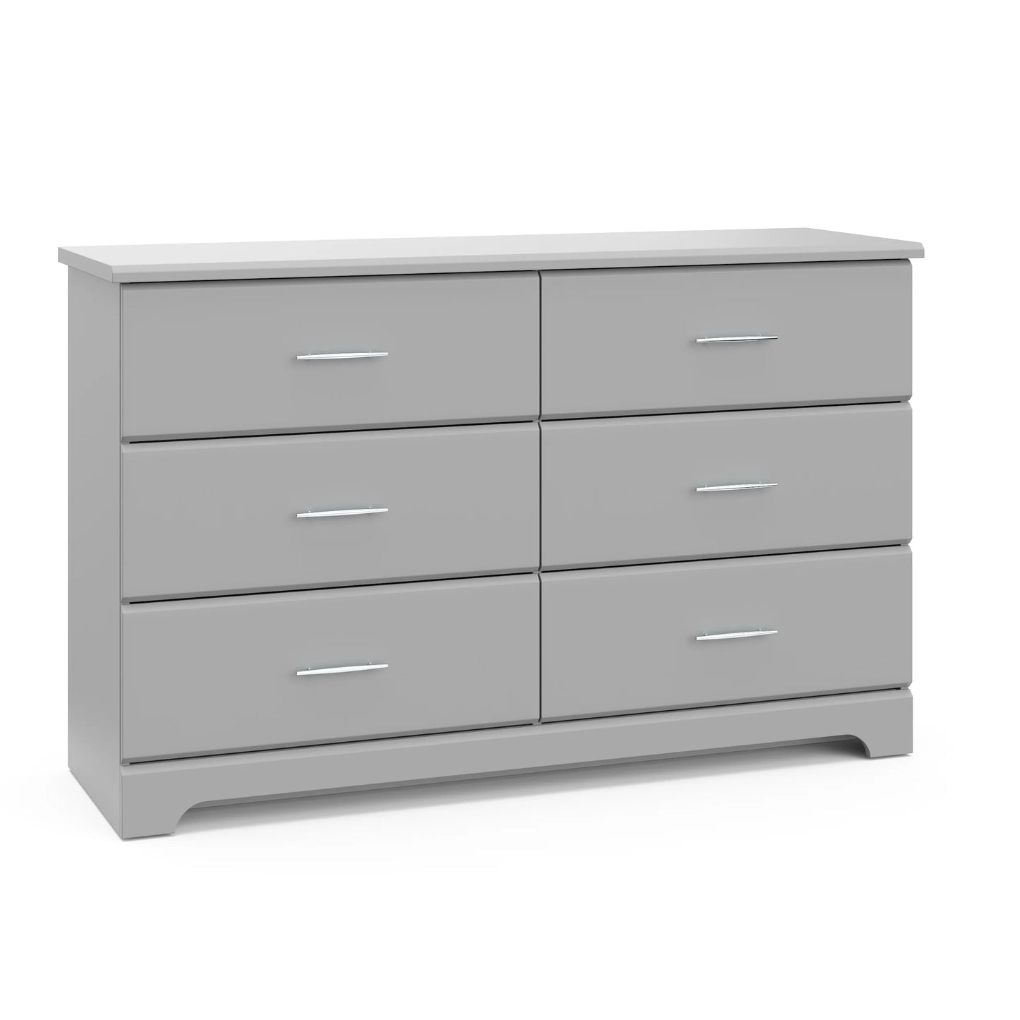 Brookside 6 Drawer Nursery Double Dresser, Pebble Gray