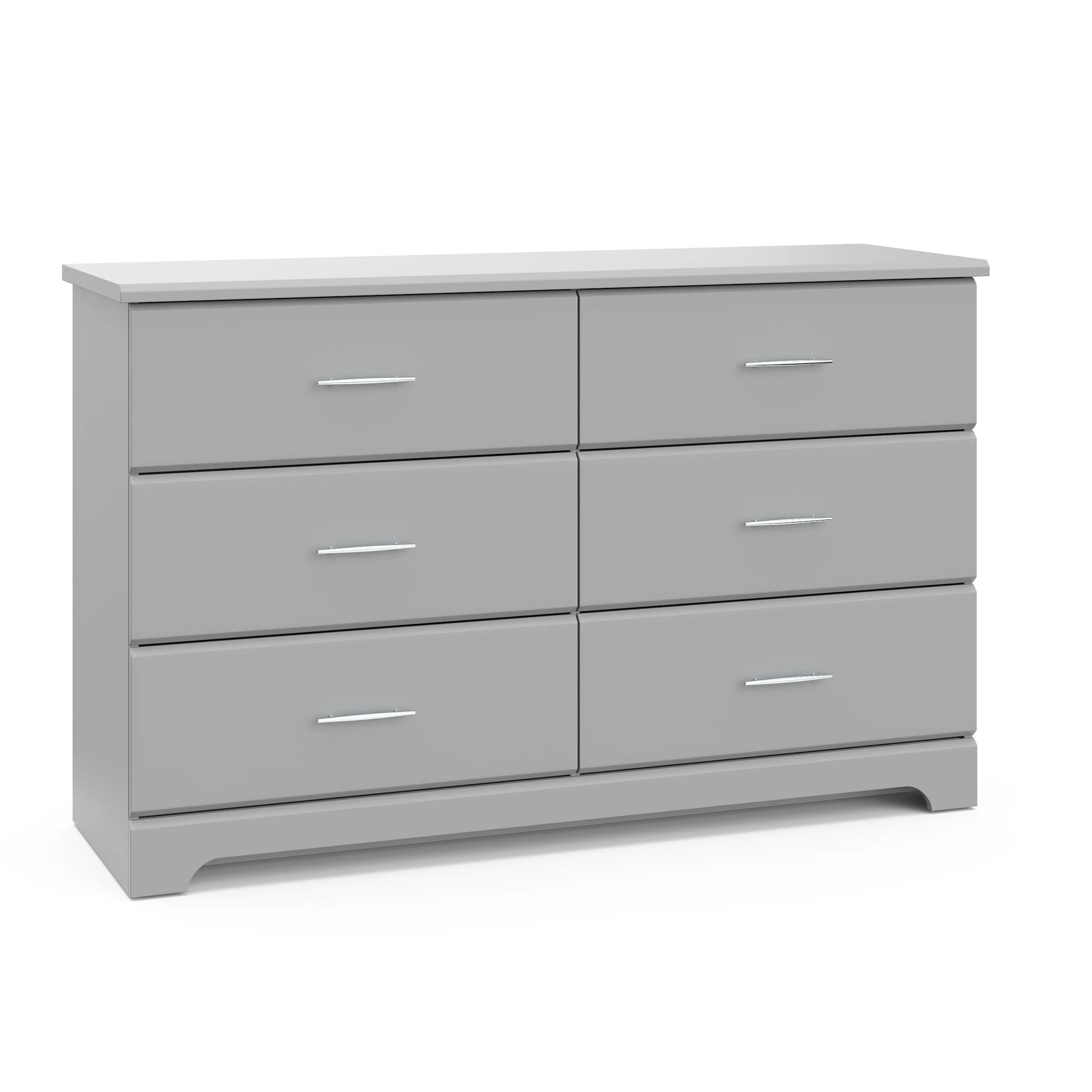 Brookside 6 Drawer Nursery Double Dresser, Pebble Gray