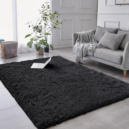Imperial Homeware Modern Shaggy Rug for Living Room - Soft Fluffy Bedside Rug Floor Carpet Soft Aesthetic Nursery Home Decor Bedroom Rug