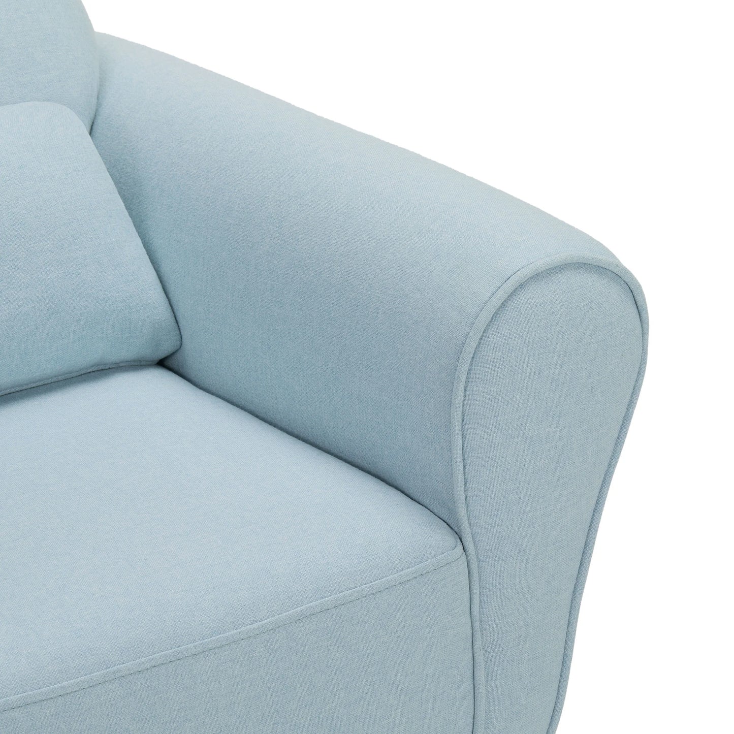 Nisco Kids Modern Upholstered Accent Armchair, Light Blue
