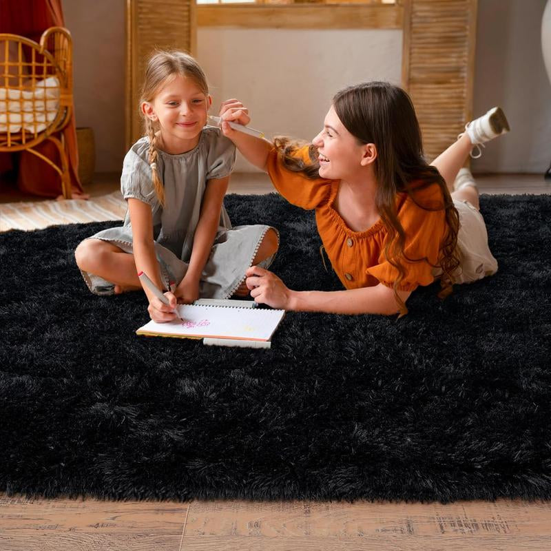 【Elevate Your Home】Area Rugs for Livingroom Bedroom, Machine Washable Rugs Fluffy Shaggy Bedside Rug, Non Slip Indoor Carpet for Nursery Kids Room Home Decor Aesthetic