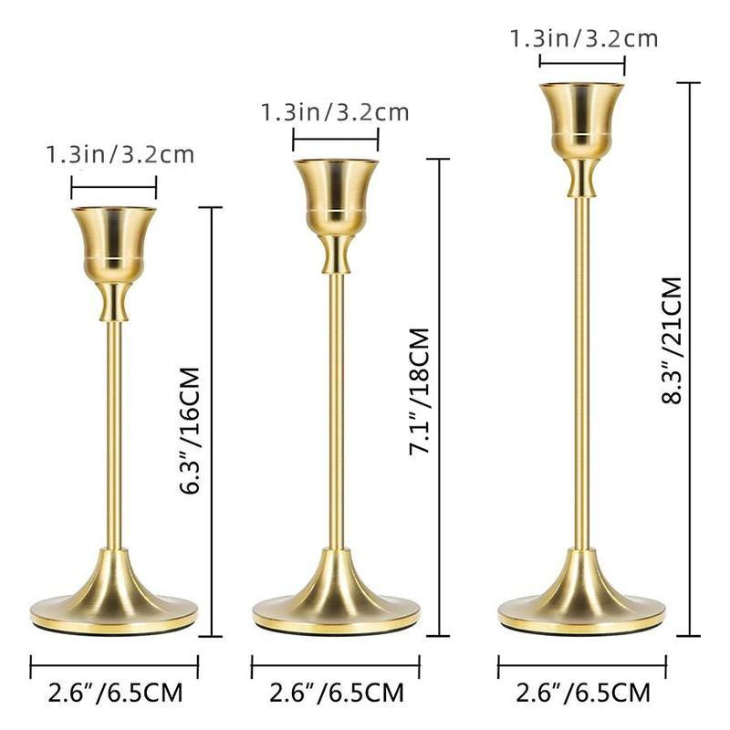 Candle Holder Set, 6 Counts/Set Modern Simple Candle Stand, Desktop Decoration for Home Decor Living Room Bedroom Dining Room Wedding Party, Room Decor