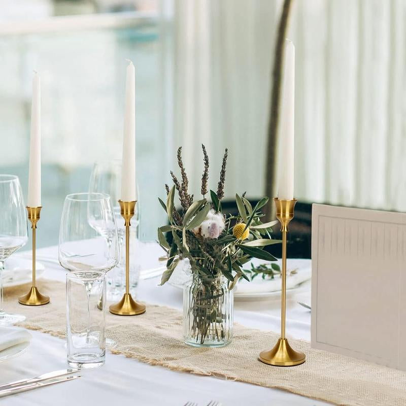 Candle Holder Set, 6 Counts/Set Modern Simple Candle Stand, Desktop Decoration for Home Decor Living Room Bedroom Dining Room Wedding Party, Room Decor