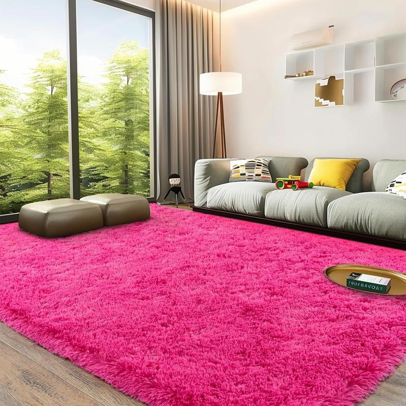 【Elevate Your Home】Area Rugs for Livingroom Bedroom, Machine Washable Rugs Fluffy Shaggy Bedside Rug, Non Slip Indoor Carpet for Nursery Kids Room Home Decor Aesthetic