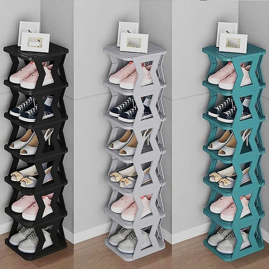 Multi-Layer Vertical Removable Shoe Rack, 1 Count Modern Shoe Organizer Shelf, Easy Installation Shoe Storage Rack for Home Dormitory Company, Home Decor