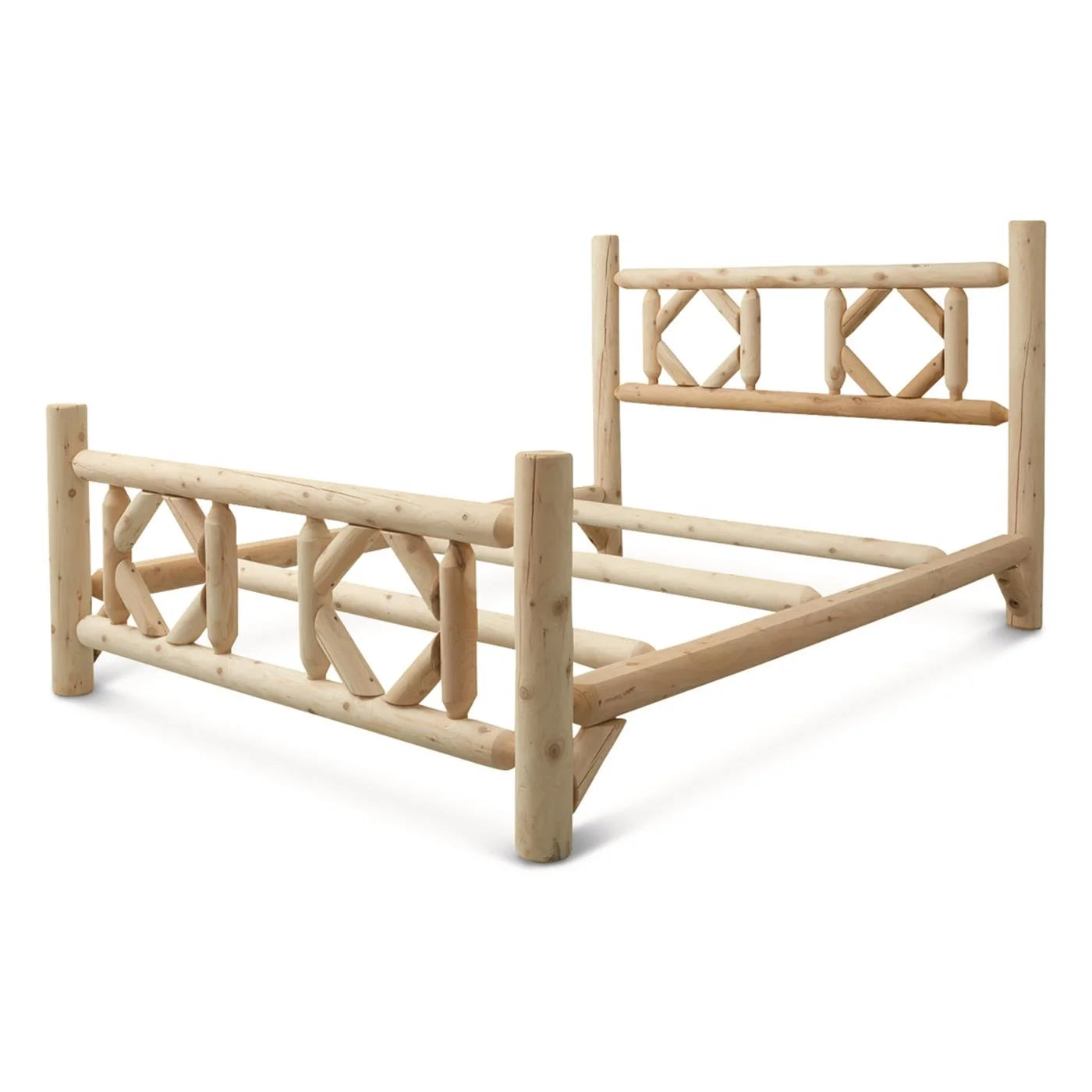 Diamond North American Cedar Log Bed, Queen