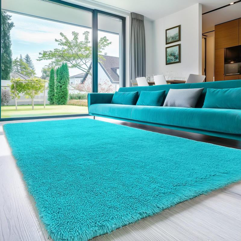 FAMVAL Large Size Plush Rugs Big Fluffy Area Rug Non-Slip Soft Shaggy Carpet Mats for Living Room Bedroom Nursery Home Decor