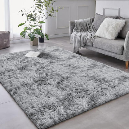 Imperial Homeware Modern Shaggy Rug for Living Room - Soft Fluffy Bedside Rug Floor Carpet Soft Aesthetic Nursery Home Decor Bedroom Rug