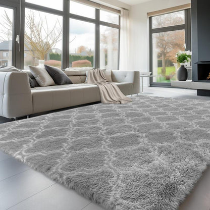 FAMVAL Large Size Plush Rugs Big Fluffy Area Rug Non-Slip Soft Shaggy Carpet Mats for Living Room Bedroom Nursery Home Decor