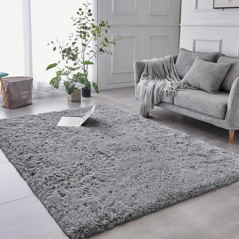 Imperial Homeware Modern Shaggy Rug for Living Room - Soft Fluffy Bedside Rug Floor Carpet Soft Aesthetic Nursery Home Decor Bedroom Rug